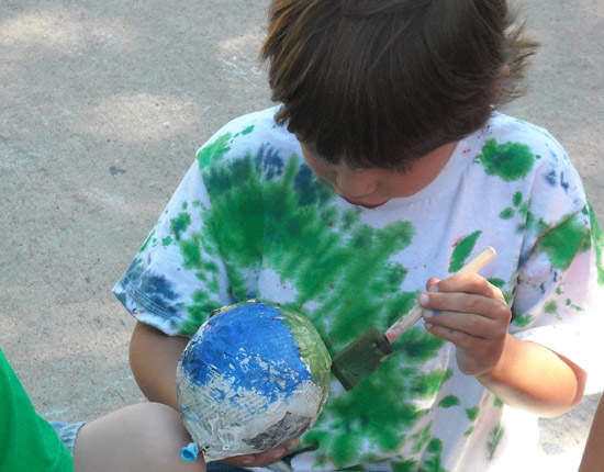 We'll do some camp week theme-related crafts. (Check out the Dino Egg!)